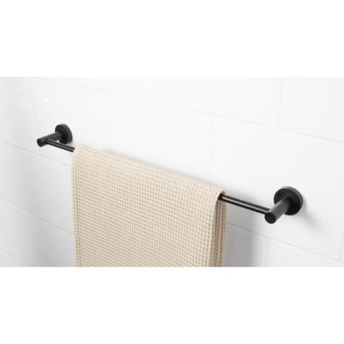 Bristan Round Towel Rail Brass Black RD RAIL BLK